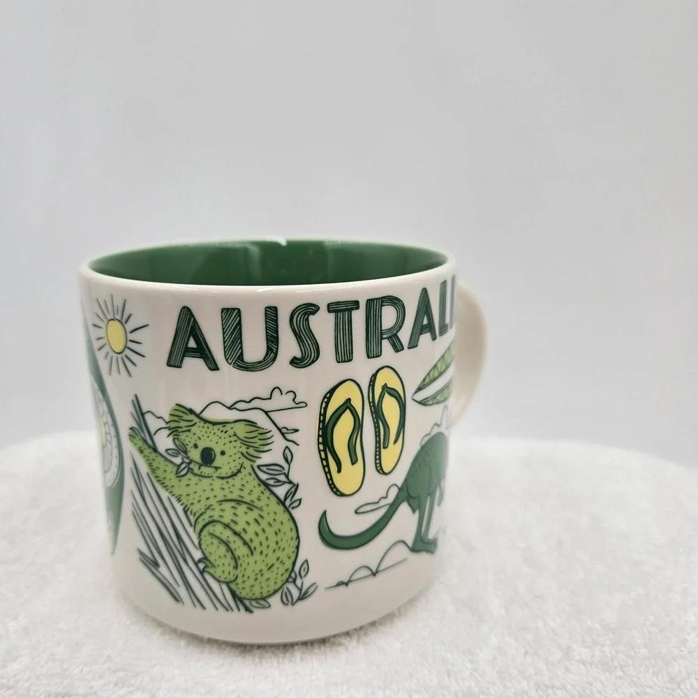 Starbucks Been There Series Australia Mug 2024 White Green Yellow Coffee & Tea